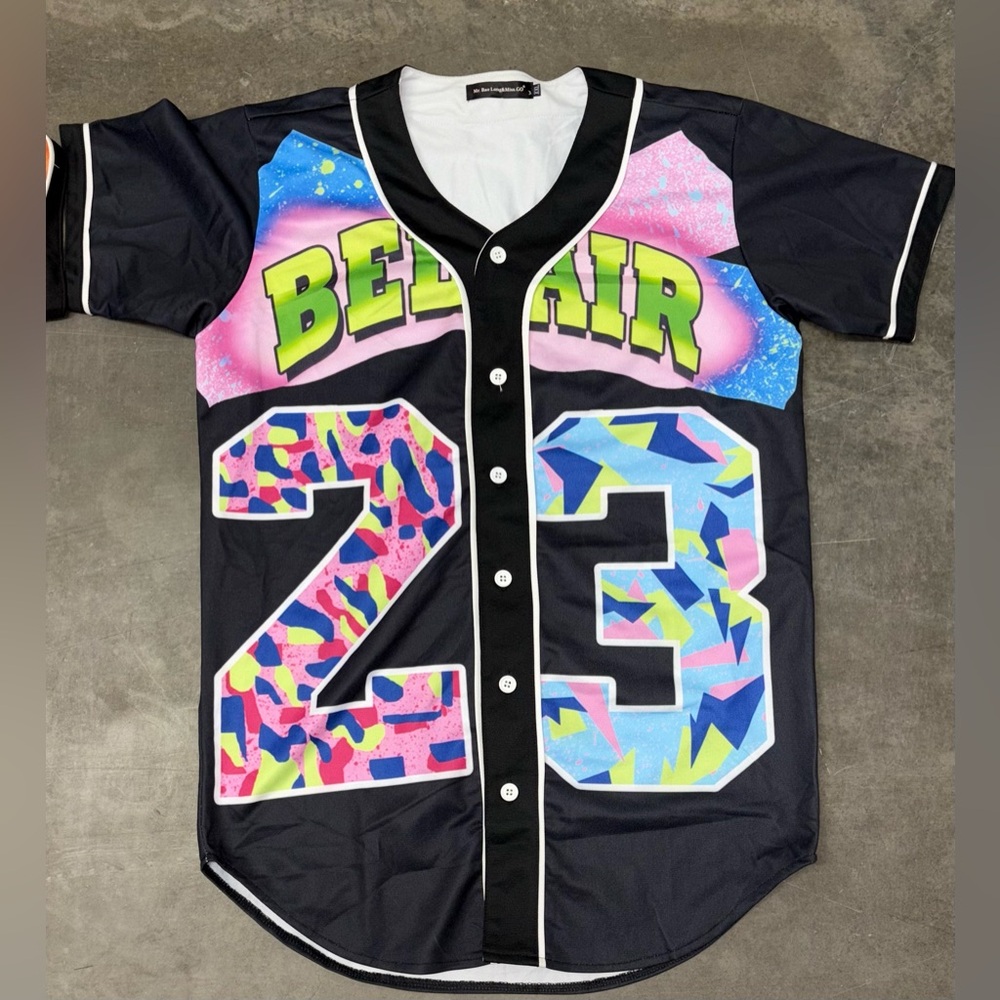 The Fresh Prince of Bel-Air 23 Button Up Retro Throwback Jersey Size XL 90’s